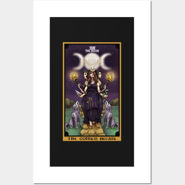 The Goddess Hecate in The Moon Tarot Card Wall Art by TheGhoulishGarb